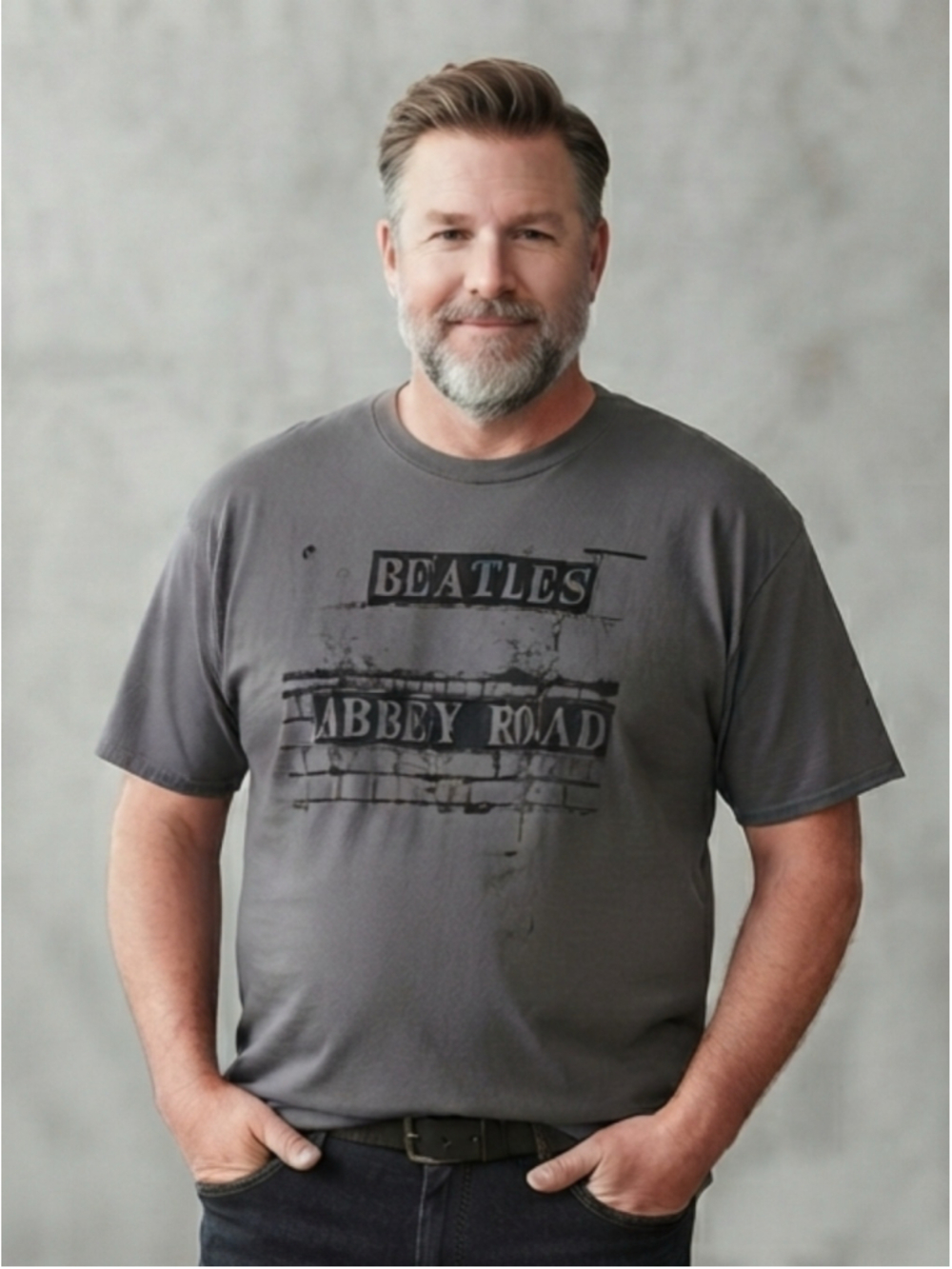 The Beatles official Abbey Road grey gray men’s tee t-shirt size 2XL XXL NEW NWT